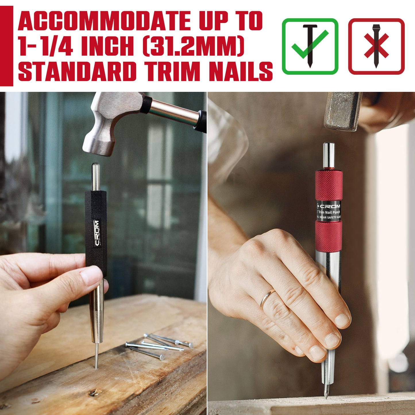 2-Piece Trim Nail Punch Set - 80003