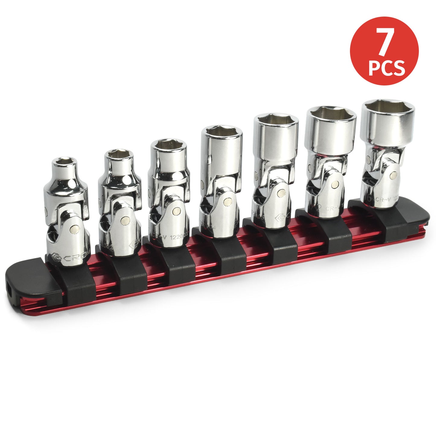 7-Piece 1/4” Drive SAE Flex Socket Set – 6 Points