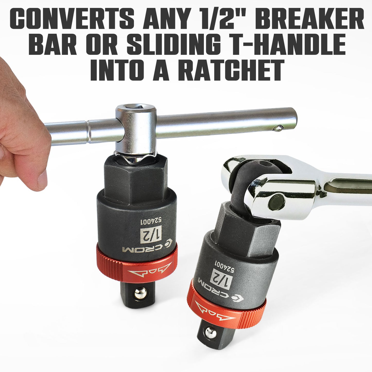1/2" Drive Ratcheting Breaker Bar Adapter