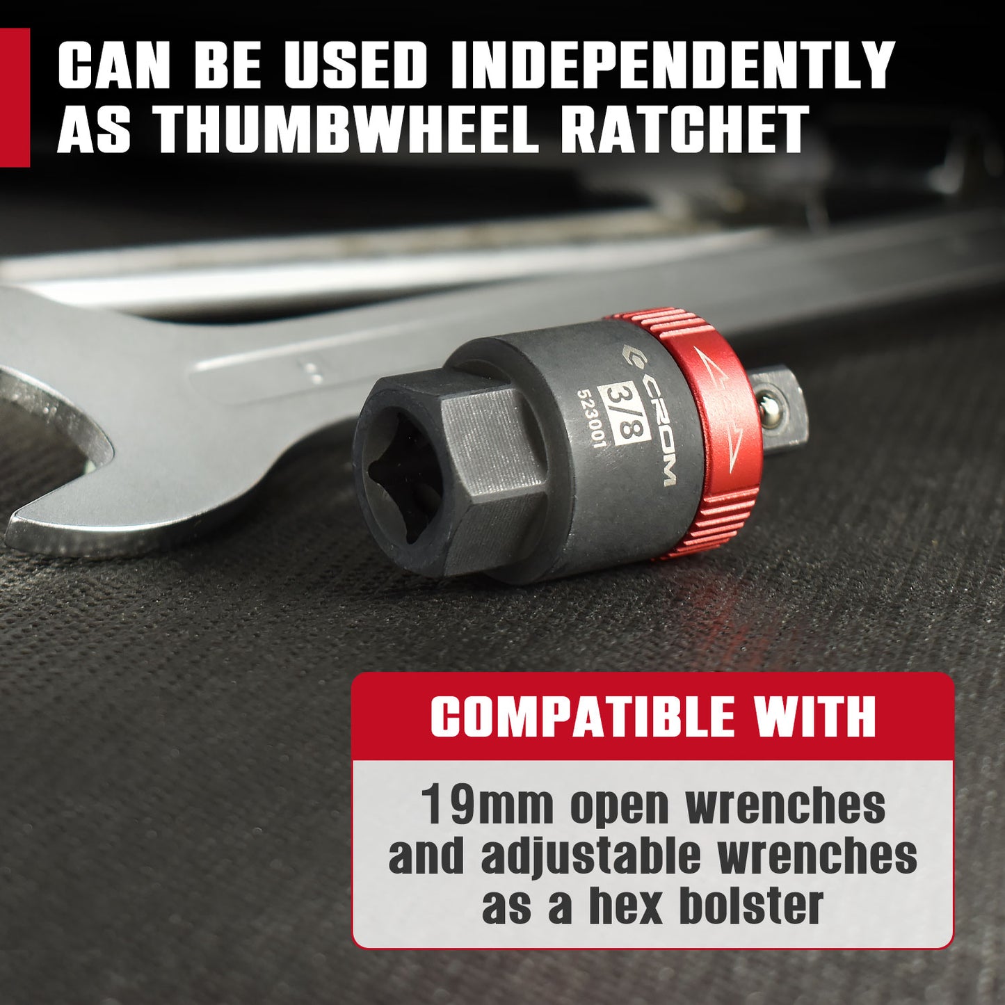 3/8" Drive Ratcheting Breaker Bar Adapter - 52002