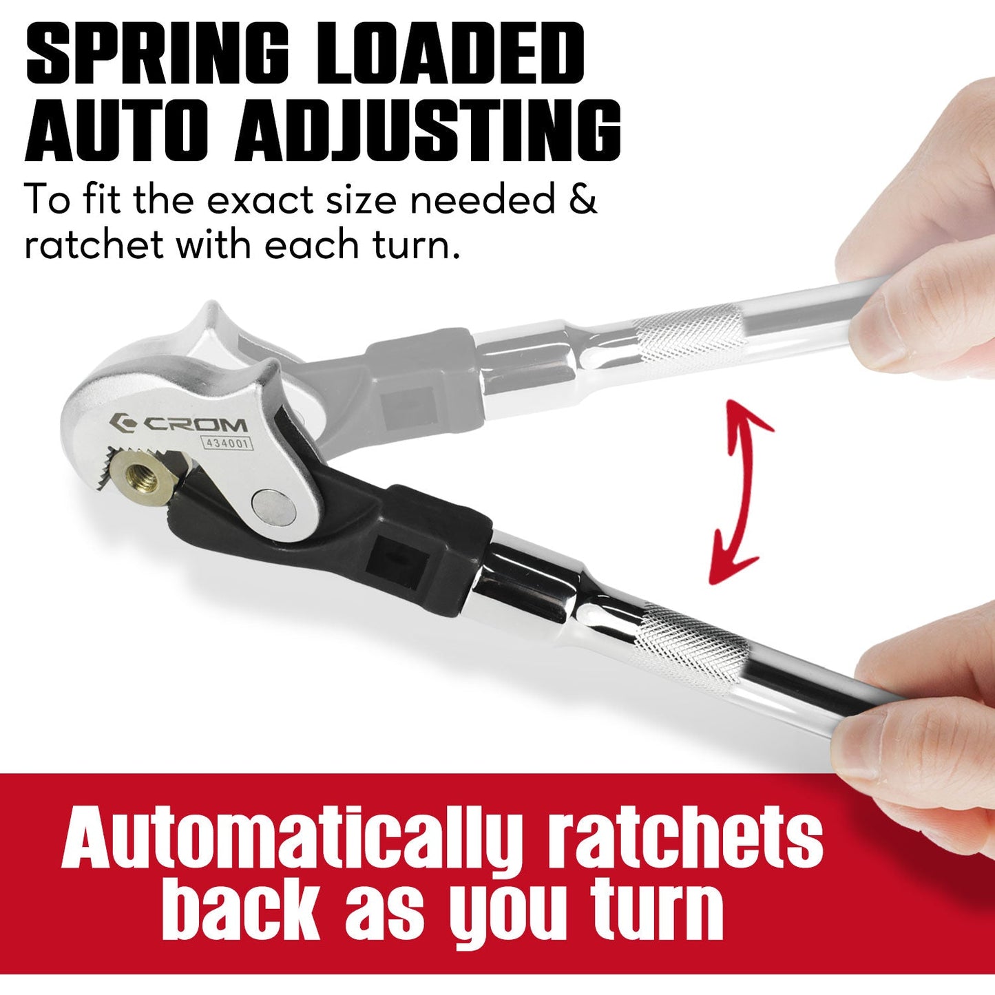 2-Piece Spring Loaded Adjustable Crowfoot Wrench Set