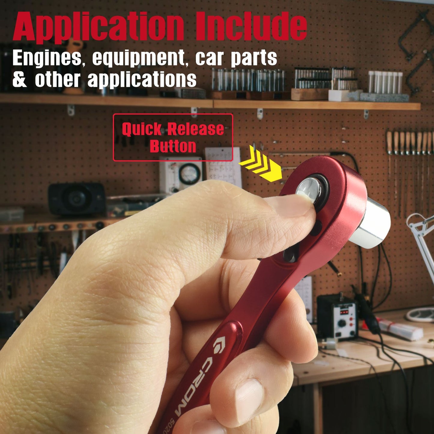 1/4" Drive 72-Tooth Mini Ratchet (Square Drive)