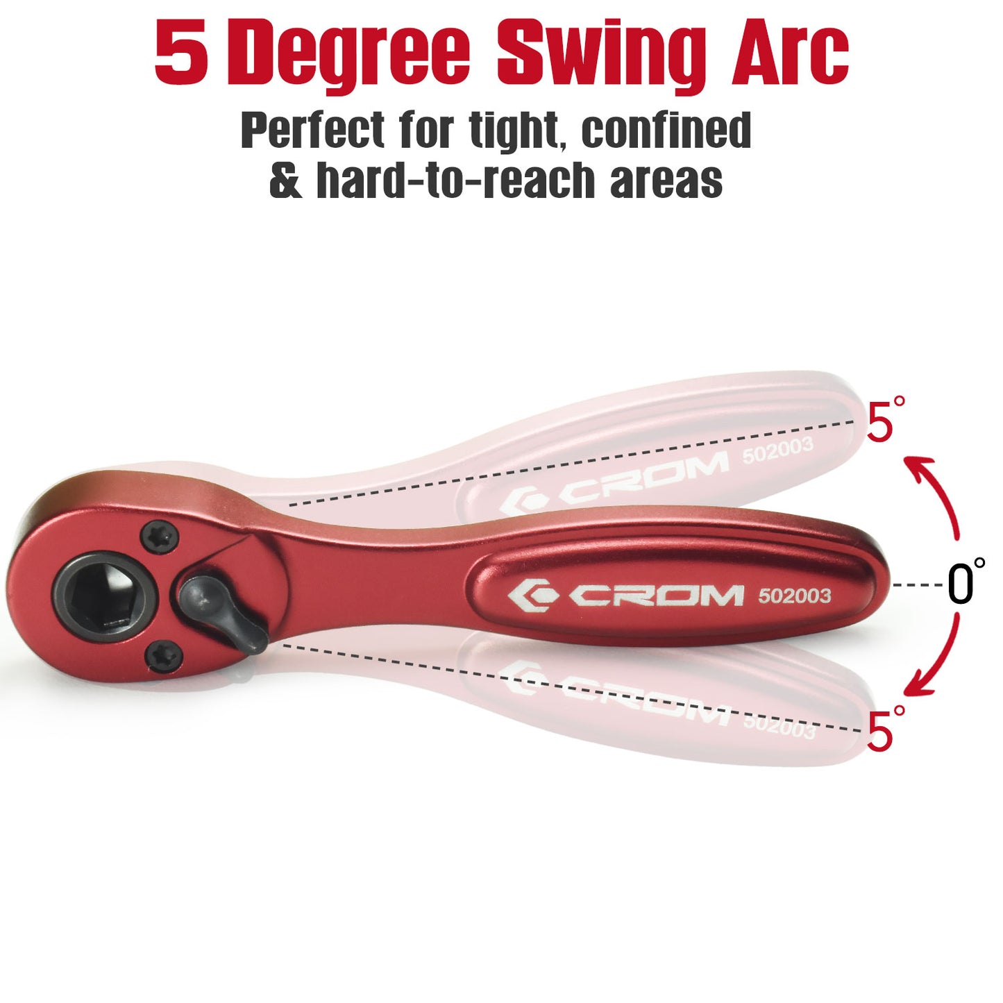 1/4" Drive 72-Tooth Mini Ratchet (Dual Drive)