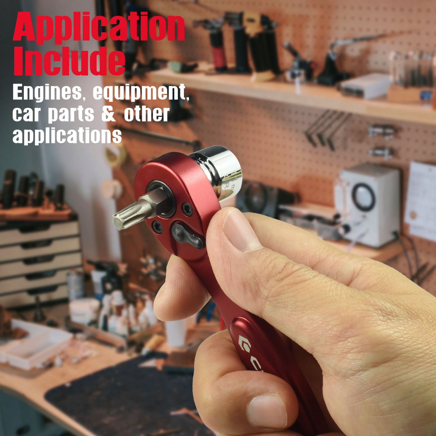 1/4" Drive 72-Tooth Mini Ratchet (Dual Drive)