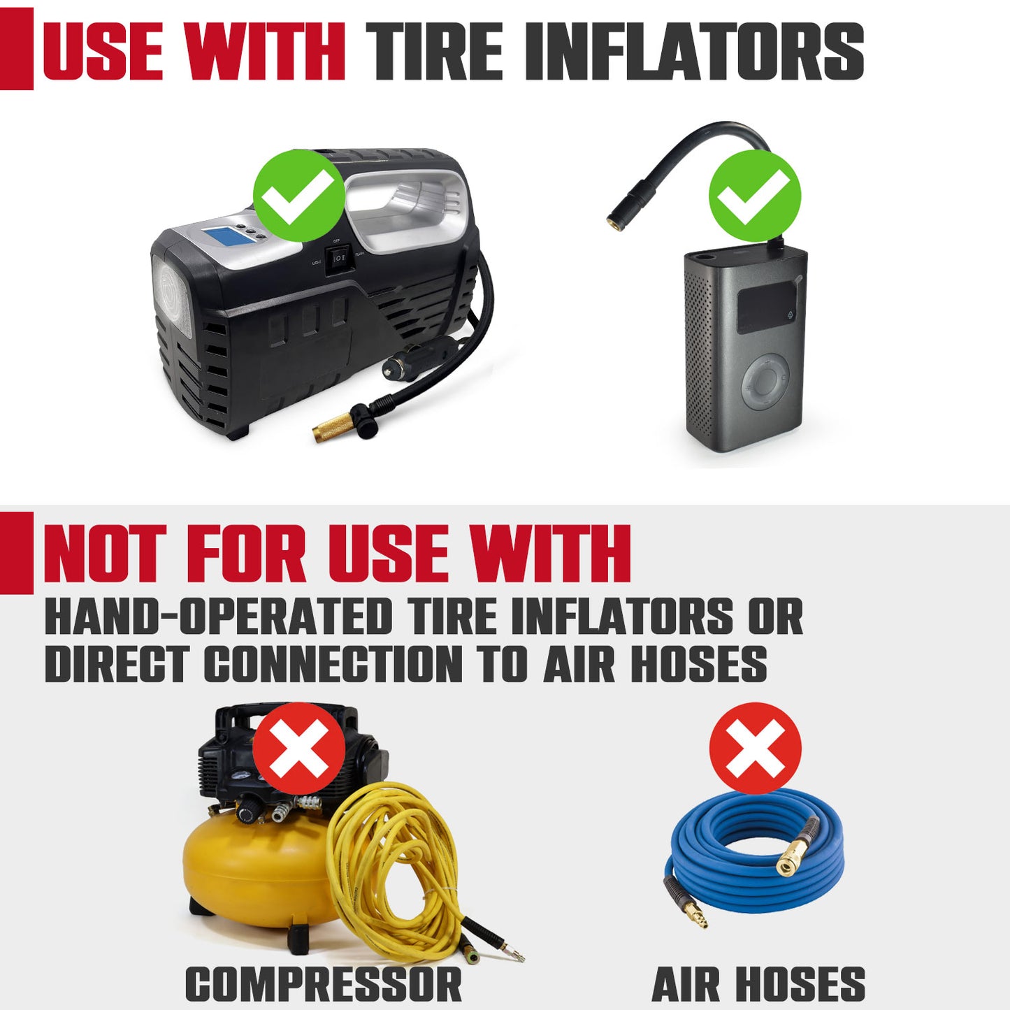 Air Chuck Tire Inflator (short) - 80006