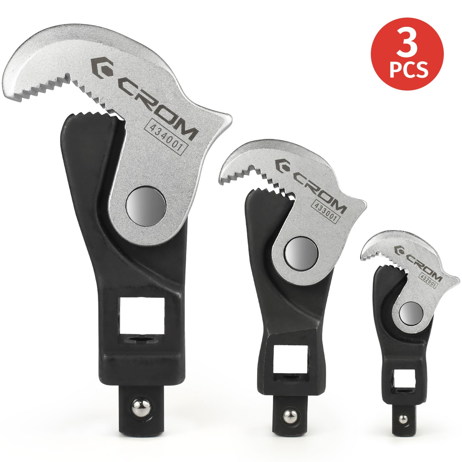 3 Piece Spring Loaded Adjustable Crowfoot Wrench Set 43001 CROM 3-piece-spring-loaded-adjustable-crowfoot-wrench-set-43001-crom