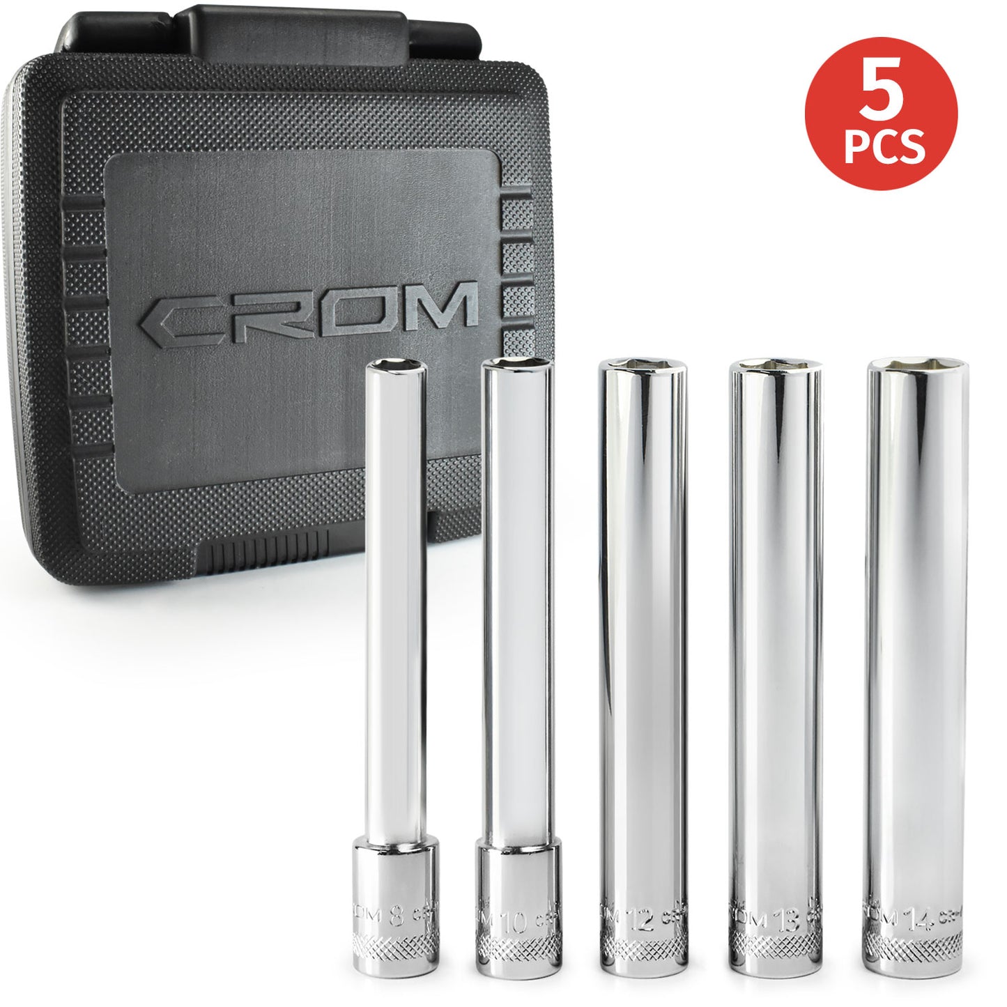 5-Piece 3/8" Drive Extra Deep Socket Set - 11006